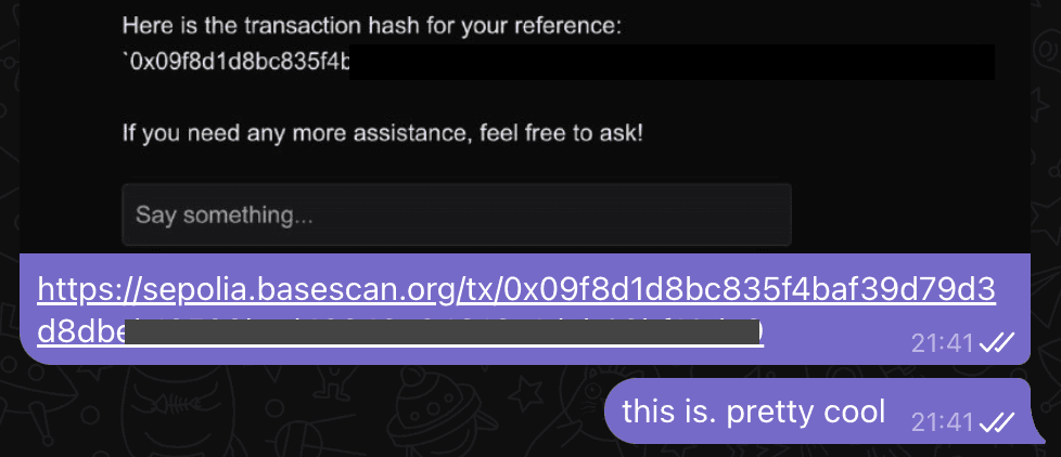 First transaction